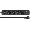 Image de DELOCK Steckdosenleiste 4-fach mit USB Ladegerät schwarz