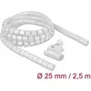 Image de Delock 18841 - Canalina per protezione cavi da pavimento - Bianco - Polietilene - 2,5 m - 2,5 cm