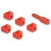 Image de DELOCK RJ45 Port Blocker Set pour RJ45 femelle 10 pièces rouge