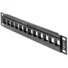 Image de Delock - Panneau de raccordement - Noir - 1U - 25,4 cm (10") - 12 ports