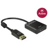 Image de Câble Adaptateur Delock Displayport / Hdmi Fiche Mâle Displayport, Prise Femelle Hdmi-a 0.20 M Noir 62607 Contacts Dorés Câble Displayport C670891