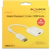 Image de DELOCK Adapterkabel DisplayPort 1.2 Stecker > HDMI Buchse weiss 4K Aktiv
