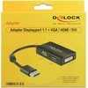 Image de DeLOCK Adap.Dislpyp>VGA/HDMI/DVI bk - DeLOCK 62656 - (PC Zubehoer / Cable / Adapter)