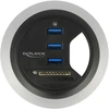 Image de DELOCK USB-HUB 3-Port USB3.0 + 2xCard Reader Tischeinbau