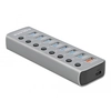 Image de DeLOCK Hub USB 5 Gbps avec 7 ports + 1 port de chargement rapide + 1 port USB-C PD 3.0 avec interrupteur et voyant - Neuf