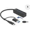 Image de Delock 63828 DELOCK 4 Port USB 3.2 Gen 1 Hub mit USB-C oder USB-A