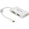 Image de DELOCK Adapter USB-C > VGA/HDMI/DVI St/Bu weiß