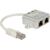 Image de Delock Doubleur de port RJ45 1 x RJ45 mâle > 2 x RJ45 femelles (2 x RNIS)