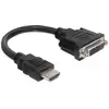 Image de 0.2m Hdmi-dvi M/f 0.2m Hdmi Type A (standard) Dvi-d Noir - Delock