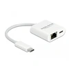 Image de DELOCK USB-C Adapter Gigabit LAN 10/100/1000 Mbps Power weiß