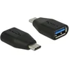 Image de Adaptateur Delock USB 3.1 Gen 2 : connecteur USB Type-C  mâle vers prise Type-A femelle, noir