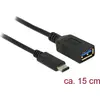 Image de Delock 65634 USB3.1 Kabel Delock C -> A St/Bu 0.15m schwarz