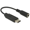 Image de DeLOCK 65842 câble de téléphone portable Noir 0,14 m USB C 3,5mm - Neuf