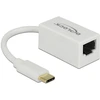 Image de KAB USB C > Adapter Netzwerk RJ45 (1000 MBit/s) weiß Delock