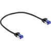 Image de DELOCK RJ45 Netzwerkkabel Cat.6A S/FTP Slim 0,25 m schwarz