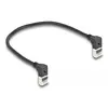 Image de DELOCK RJ45 Netzwerkkabel Cat.6A S/FTP Slim 90° 0,25m schwar