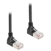 Image de DELOCK RJ45 Netzwerkkabel Cat.6A S/FTP Slim 90° 1m schwarz