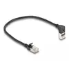 Image de Delock 80285 DELOCK RJ45 Netzwerkkabel Cat.6A S/FTP Slim 90° 0,25m schwar