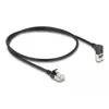Image de DELOCK RJ45 Netzwerkkabel Cat.6A S/FTP Slim 90° 0,5m schwarz