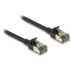 Image de DeLOCK Network Cable RJ45 Cat.8.1, F/FTP Slim Pro, 3 m, Black, 3 m, Cat8.1, F/FTP (FFTP), RJ-45, RJ-45, Black