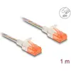 Image de Câble réseau RJ45 Cat.6A U/UTP Slim 1m transparent