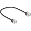 Image de DELOCK RJ45 Netzwerkkabel Cat.6 UTP Ultra Slim 0,3m schwarz