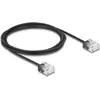 Image de Câble réseau RJ45 Cat.6 UTP Ultra Slim 2 m noir, connecteurs courts