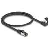 Image de DELOCK RJ45 Netzwerkkabel Cat.8.1S/FTP 90° unten gew./gerade