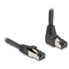 Image de DeLOCK RJ45 câble de réseau Cat.8.1 S/FTP, coudé 90° bas / droit, 1 m, noir - Neuf