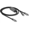 Image de DELOCK USB-C Y-Kabel 1 x St zu 2 x St PD 3.0 100 W 1,2 m