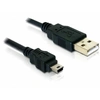 Image de Delock Câble Usb Usb 2.0 Usb-a Mâle, Usb-mini-b Mâle 1.50 M Noir 82252