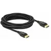 Image de Câble De Raccordement Delock Displayport Fiche Mâle Displayport 5 M Noir 82425 4k Uhd, Torsadé, Contacts Dorés, Blindage Triple Câble Displayport Y462283