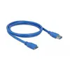 Image de Delock 82531 USB3.0 Kabel Delock A -> Micro-B St/St 1.00m blau