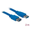 Image de Câble Usb Usb 3.2 Gen1 (usb 3.0) Usb-a Mâle, Usb-a Femelle 2.00 M Bleu Contacts Dorés 82539 C676421 - Delock