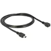 Image de Delock Câble Usb Usb-mini-b Mâle, Usb-mini-a Femelle 1.00 M Noir 82667