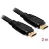 Image de Câble De Raccordement Delock Hdmi Fiche Mâle Hdmi-a, Fiche Mâle Hdmi-a 3.00 M Noir 82671 4k Uhd Câble Hdmi