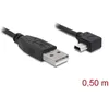 Image de Câble Usb Usb 2.0 Usb-a Mâle, Usb-mini-b Mâle 0.50 M Noir 82680 C670731 - Delock