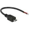 Image de Câble d'alimentation Delock, sans connecteur, jusqu'à Micro-USB Type B (alimentation uniquement)