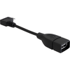 Image de Delock 83104 USB Kabel Delock A -> Micro-B 90°OTG BU/St 0.11m sw