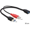 Image de DeLOCK 83176 câble USB USB 3.2 Gen 1 (3.1 Gen 1) 0,3 m USB A 2 x USB A - Neuf