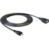 Image de Delock 83183 USB Kabel Delock A -> Micro-B OTG Bu/St 0.50m sw