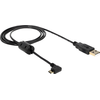 Image de Delock 83250 USB Kabel Delock A -> Micro-B 90° St/St 1.00m sw