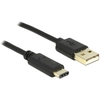 Image de DeLOCK 2m, USB2.0-A/USB2.0-C câble USB USB A USB C Noir - Neuf