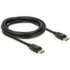 Image de Câble De Raccordement Delock Displayport Fiche Mâle Displayport, Fiche Mâle Displayport 3.00 M Noir 83807 Contacts Dorés Câble Displayport C697911