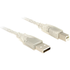 Image de Delock 83894 USB Kabel Delock A -> B St/St 2.00m transparent