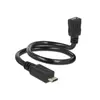 Image de Shape USB 2.0 Hi-Speed OTG Câble d'extension Micro B mâle Micro B femelle noir - Longueur : 0,30m