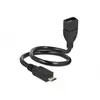 Image de Delock Câble USB2.0 Micro-B mâle -> USB2.0 Type-A femelle OTG, 0.35m