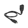 Image de Shape Câble adaptateur USB 2.0 Hi-Speed OTG Micro B mâle Standard A femelle noir - Longueur : 0,50m
