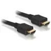 Image de Câble De Raccordement Delock Hdmi Fiche Mâle Hdmi-a 5 M Noir 84409 Rond, Blindé, Contacts Dorés, Torsadé Câble Hdmi Y462013