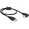 Image de DELOCK USB Kabel A -> B St/St 0.50m 90° schwarz